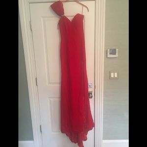 Red Sherri Hill pageant dress